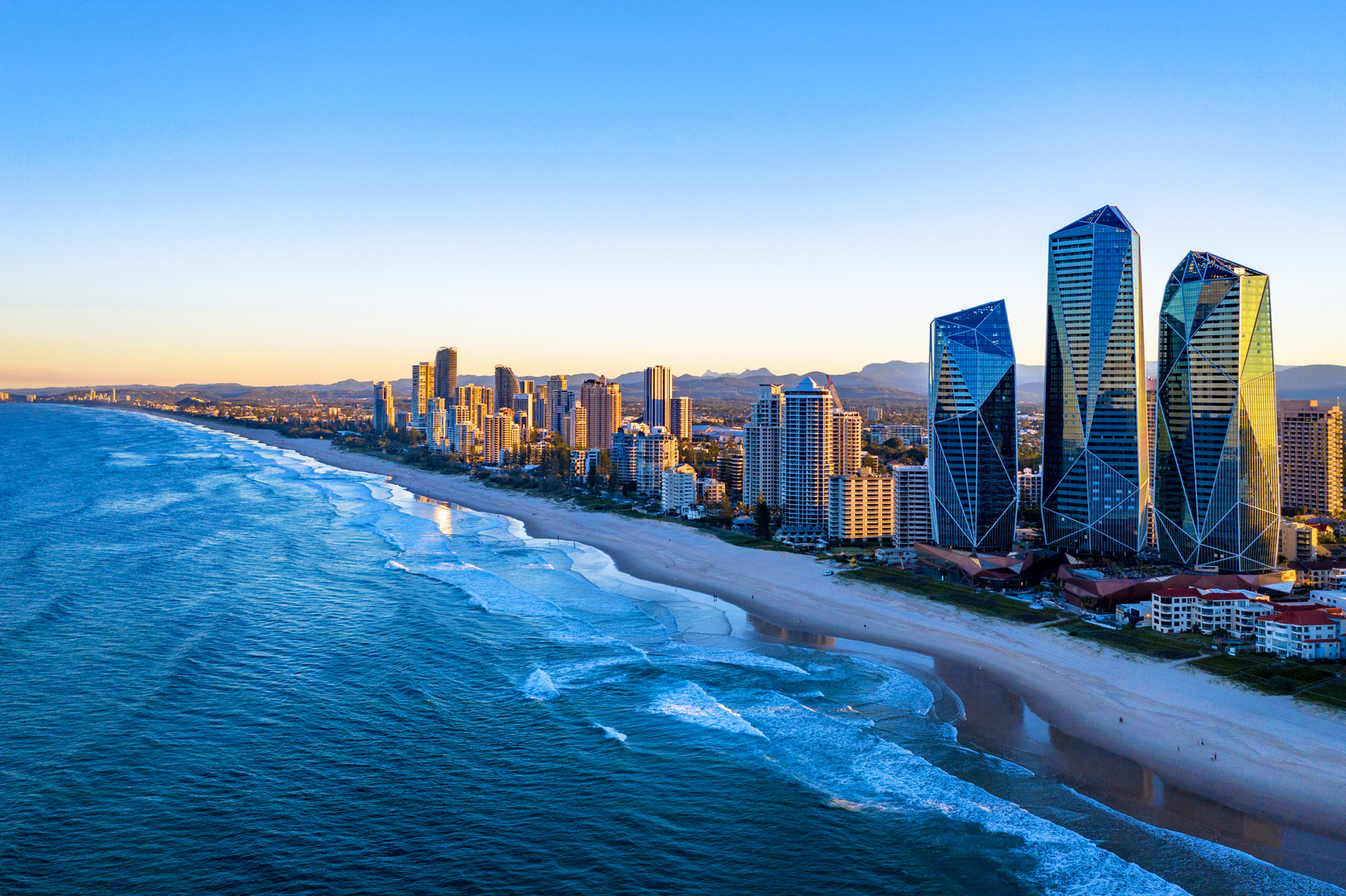 Sunset over Broadbeach on the Gold Coast